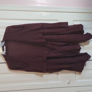 Just Fab open front cardigan sweater 2X burgundy color